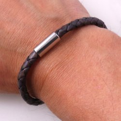 Einfaches Magnetschloss, Edelstahl, 16x8 cm, Zylinder, Lochgr&ouml;&szlig;e 6 mm, 1 St&uuml;ck