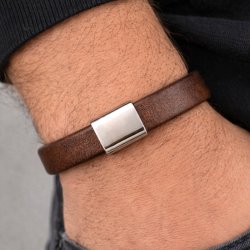 Magnetic fastener with semi-circular hole, steel, hole dimensions: 9.5x5 mm, 1 pc