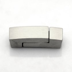 Magnetverschluss, geb&uuml;rsteter Stahl, 24x8x6 mm, 6x3 mm, 1 Stk.