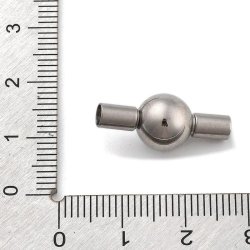 Klikl�s, rund, rustfrit st�l, 21,5x9x9,5 mm, 1 stk.