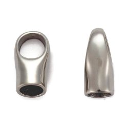 Cord end with integrated eye, steel, hole size 6 mm, 2pcs