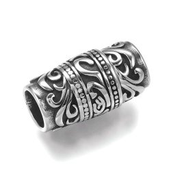 Magnetverschluss mit Muster, Edelstahl, 25 mm, Loch 8 mm, 1 Stk.