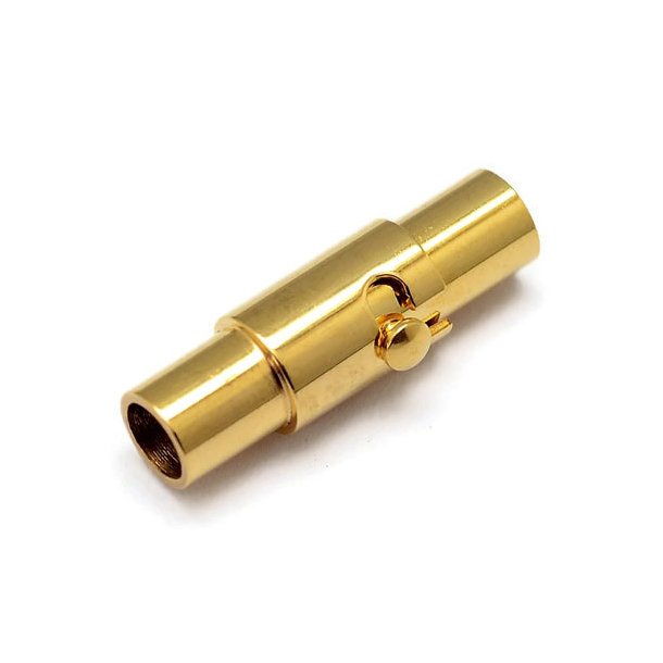 Magnetverschluss/Bajonettverschluss, stark vergoldetes Edelstahl, 4/3 mm, 1 Stk
