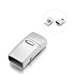 Magnetverschluss, matter Stahl, hohe Qualitt, 29x15x9 mm, Loch 13,5x6,5 mm, 1 Stk