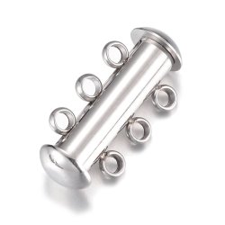 Schiebeschlu&szlig; f&uuml;r Mehrfachketten, 3 Str&auml;nge, dauerhafter Edelstahl, 20x6,5 mm 1 Stck