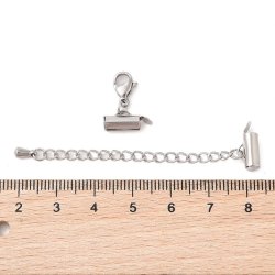 Verl�ngerungskette mit Karabiner, Edelstahl, 56 mm, 1 Set