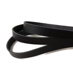 Lederband, schwarz, Breite 10 mm, Dicke 1,5 mm, 1 Meter (geschnitten)