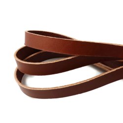Lederband, cognac-braun, Breite 8 mm, Dicke ca. 1.5 mm, 1 Meter