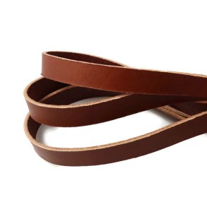 Lederband, cognac-braun, Breite 8 mm, Dicke ca. 1.5 mm, 1 Meter