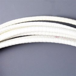 Am Rand gen&auml;htes imitiertes Schlangenleder, wei&szlig;, 5 mm, 1 m