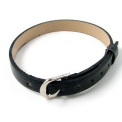 Armband aus Kunstleder, schwarz, z.B. geeignet fr Slide-Charms, 1 Stk.