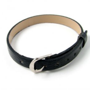 Armband aus Kunstleder, schwarz, z.B. geeignet fr Slide-Charms, 1 Stk.