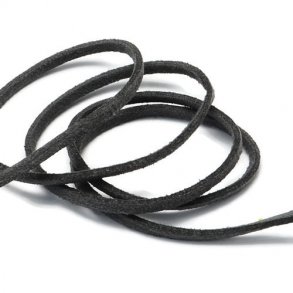 Wildleder (imitiert), dunkelgrau, 3x1,2 mm, 2 Meter