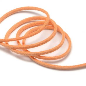 Wildleder (imitiert), pfirsich, 3x1,4 mm, 2 Meter