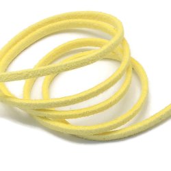 Wildleder (imitiert), gelb, 3x1,4 mm, 90 Meter