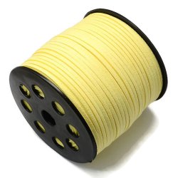 Wildleder (imitiert), gelb, 3x1,4 mm, 90 Meter
