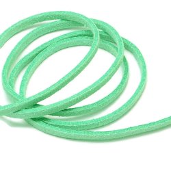 Wildleder (imitiert), t&uuml;rkisgr&uuml;n, 3x1,4 mm, 2 Meter