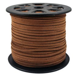 Wildleder (imitiert), braun, 3x1,2 mm, 2 Meter