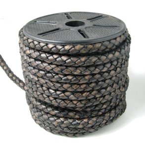5mm Brown Braided Bolo Leather Cord by Bead Landing™