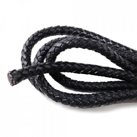 1M/ 2M High Quality GENUINE 3mm 4mm Braided LEATHER String CORD ~Black or Brown~