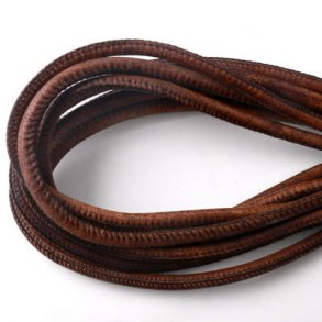 Round-stitched leather cord