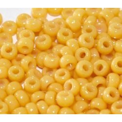 Miyuki seed bead, Banane, glnzend, Gre #11, 2x1,5 mm, ca. 1200 stk