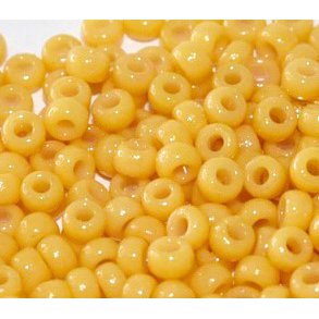 Miyuki seed bead, Banane, glnzend, Gre #11, 2x1,5 mm, ca. 1200 stk