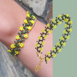 Delica, Gre#11, 24 Karat vergoldete Glasperlen (khl), 1,1x1,7 mm, 3,3 g