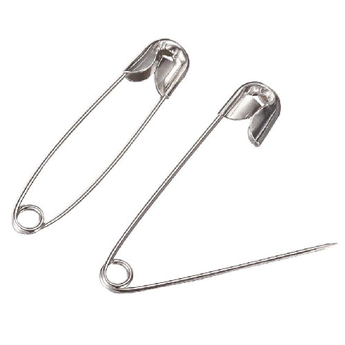 Sicherheitsnadel, standard, Metall, 28x6 mm, 6 stk.