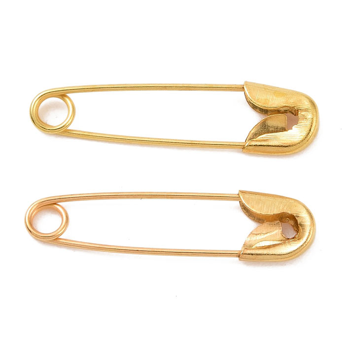 Sicherheitsnadel, standard, golden, metall, 20x5x1,5 mm, 6 stk.