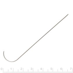 Hakennadel f&uuml;r Perlenspinner etc., L&auml;nge 92mm, Dicke 0,46 mm, 2 St&uuml;ck.