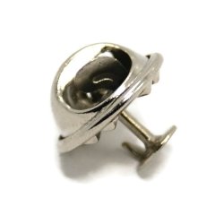 Pin-back Broschennadel, platinfarben, 6 mm platte fr ankleben, 6 Set.