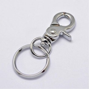LowCostCraftSupplies Silver Keyrings, Stainless Steel, Silver Keychains, 25mm Split Rings, Handbag Hoops, Bag Charm, Purse Charm, Keyring Making