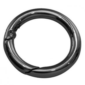 Schlüssel Karabinerring, klassisch, schwarzer Stahl, 24 mm, 1 Stk.