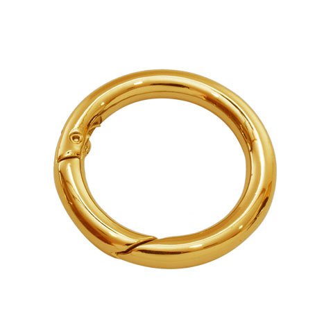Ngle karabin-ring, klassisk, forgyldt messing, 24 mm, 1 stk.