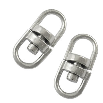 Drehöse, Metall, 19x8 mm, 6 Stk.