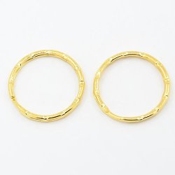 Splitring f&uuml;r Schl&uuml;ssel, vergoldetes Messing mit wellenf&ouml;rmigem Rand, 25 mm, 4 Stk.