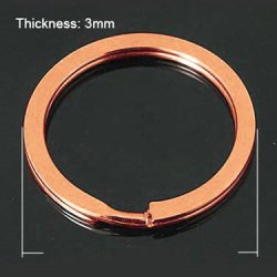 Schl&uuml;sselring, rotvergoldeter Stahl, 32x3 mm, 1 Stk.