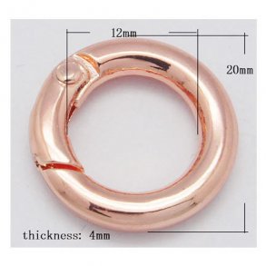 Schlüssel Karabinerring, klassisch, rosegold, 20 mm, 1 Stk.