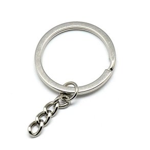 21mm Round Split Key Rings Key Chain Black Clasp Supplies,antique