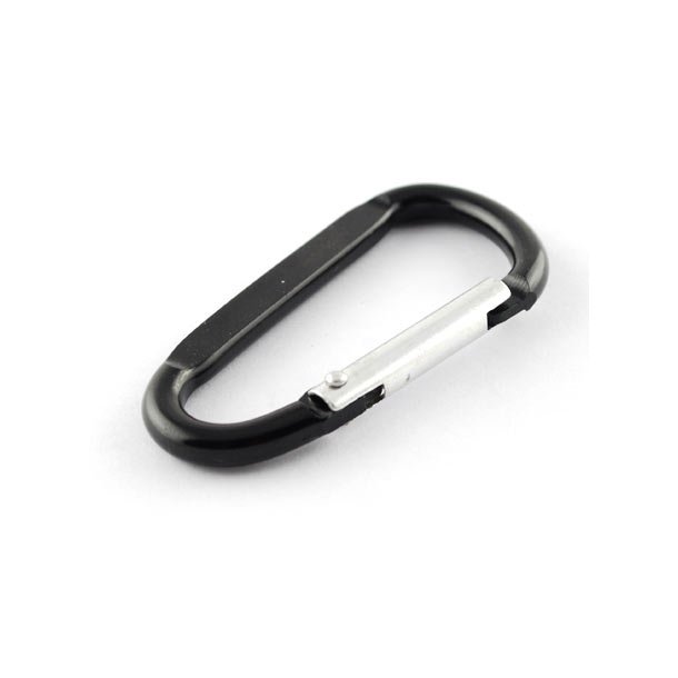 Hinged clip clasp, self-closing, strong black aluminum, 58x30x5mm, 1pcs.