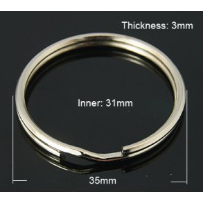 30mm Split Ring-stainless Steel Split Rings-10pcs Flat-wire Stainless Steel  Key Ring Solid Stainless Steel for Keychain/pendant/diy Making 