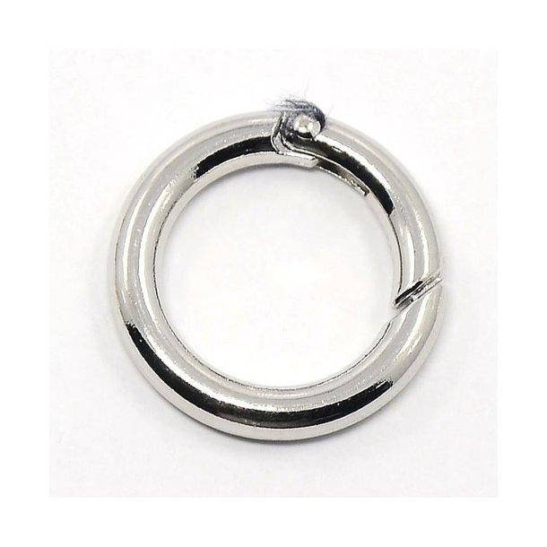 N&oslash;gle karabin-ring, klassisk, st&aring;lfarvet messing, 24 mm, 1 stk.