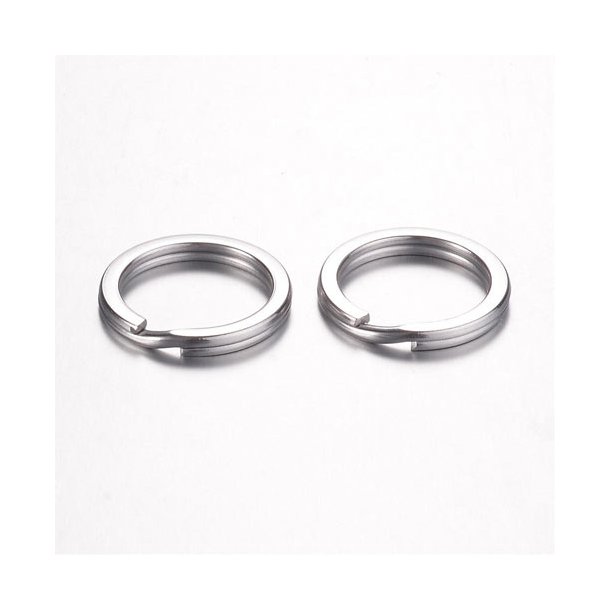 Split ring for keys, round, stainless steel, 20mm, 1 pc