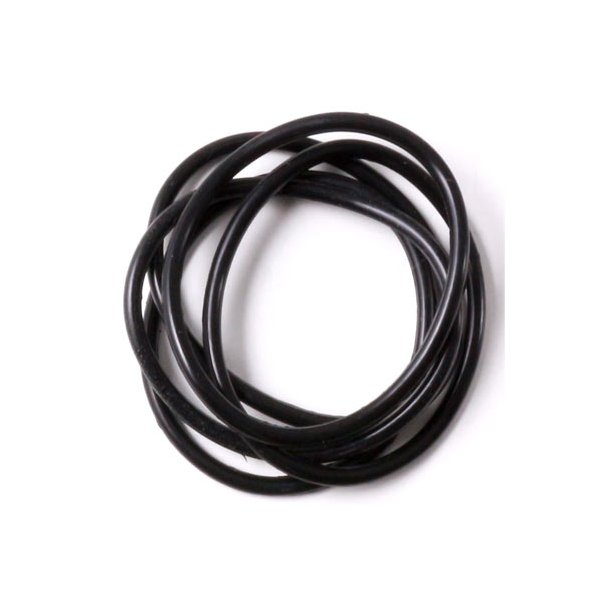 Rubber O-ring, X-large, bracelet size, black, 70mm, 10pcs.