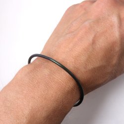 Rubber O ring X large bracelet size black 70mm 10pcs