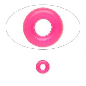 Gummi-O-Ring, neon-rosa, 7/3 mm, 300 Stk.