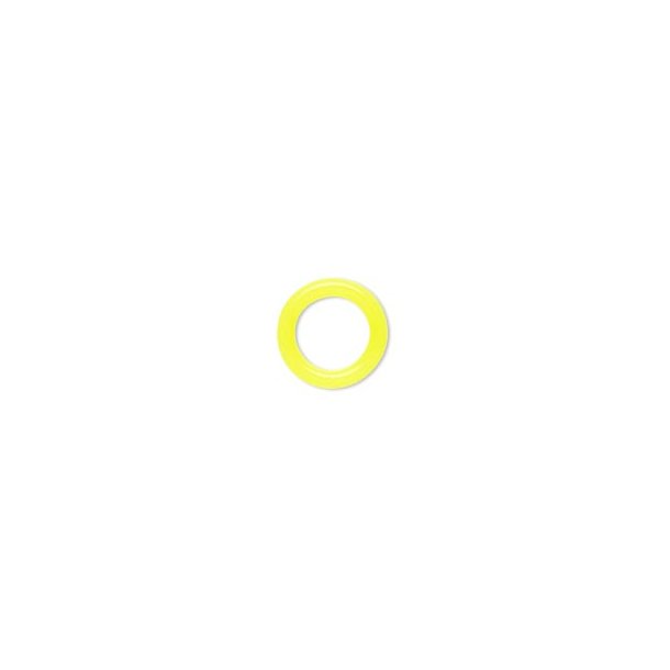Gummi O-ring, neon gul, 15/10 mm, 100 stk.