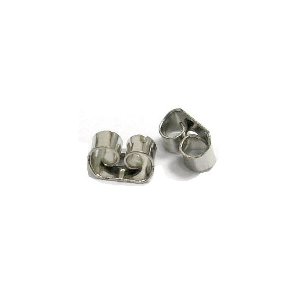 Earnuts for earstuds, surgical steel, holesize 0.8 mm, 20pcs