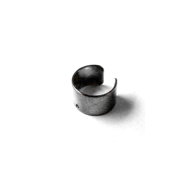 Ear-Cuff, sort messing, med hul, 10x6 mm, 1 stk.